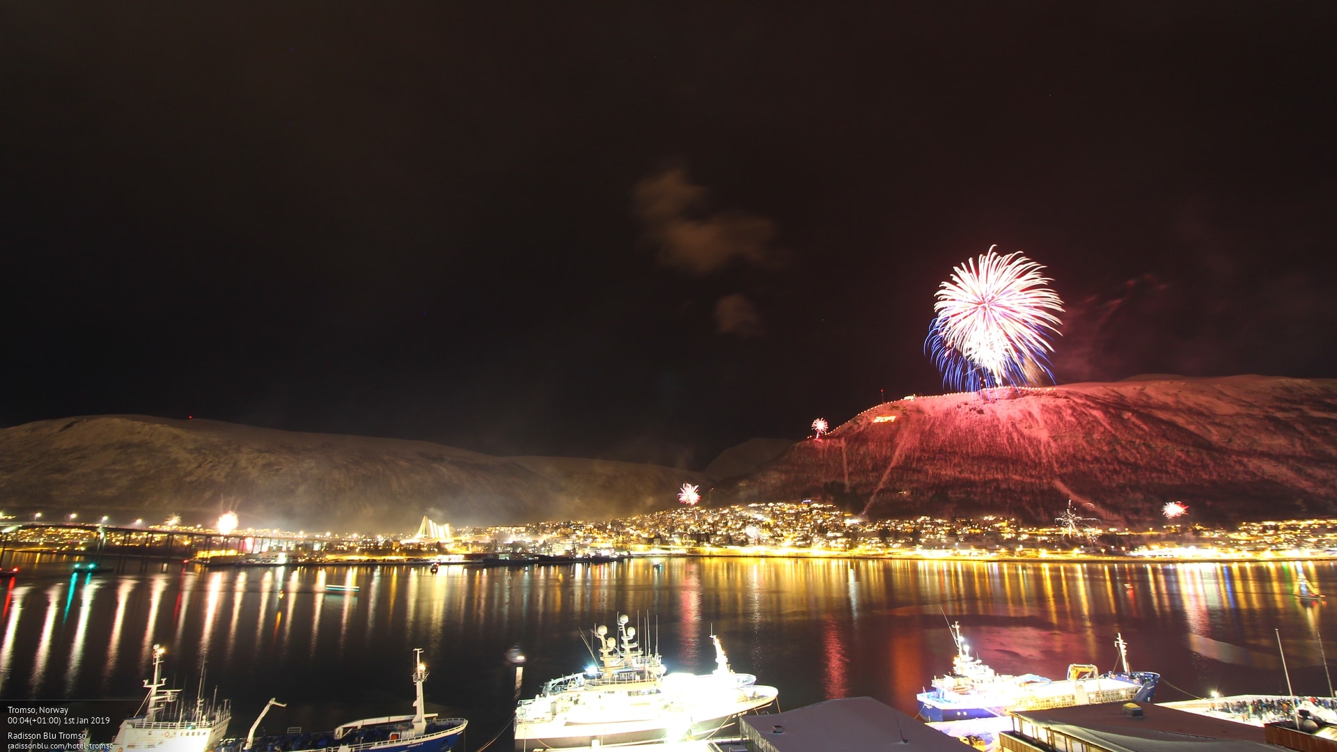 New Year's celebration in Tromso Deckchair