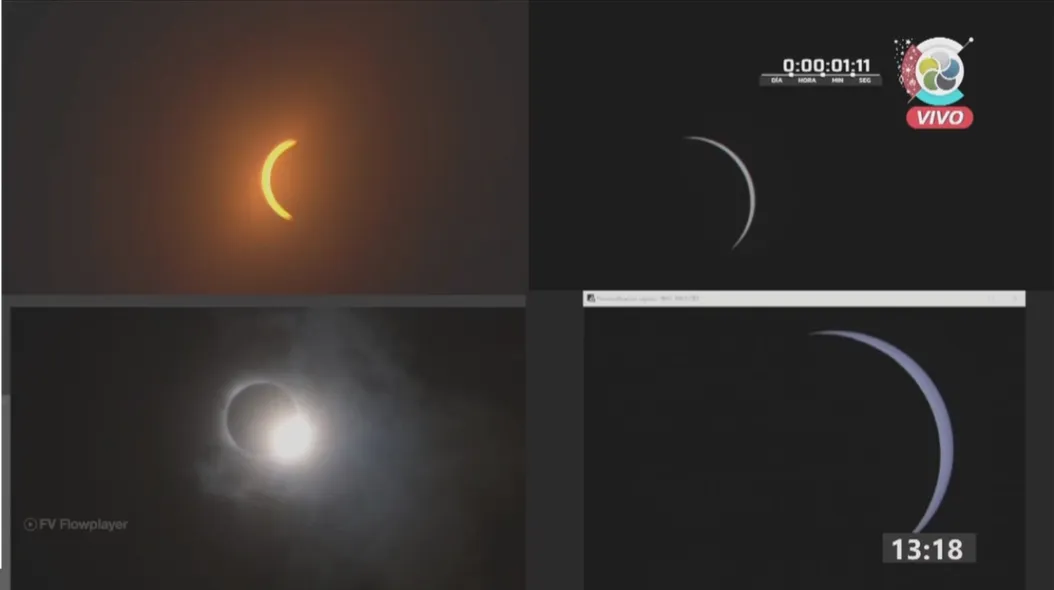 Canal 10 total solar eclipse 2020 Argentina2