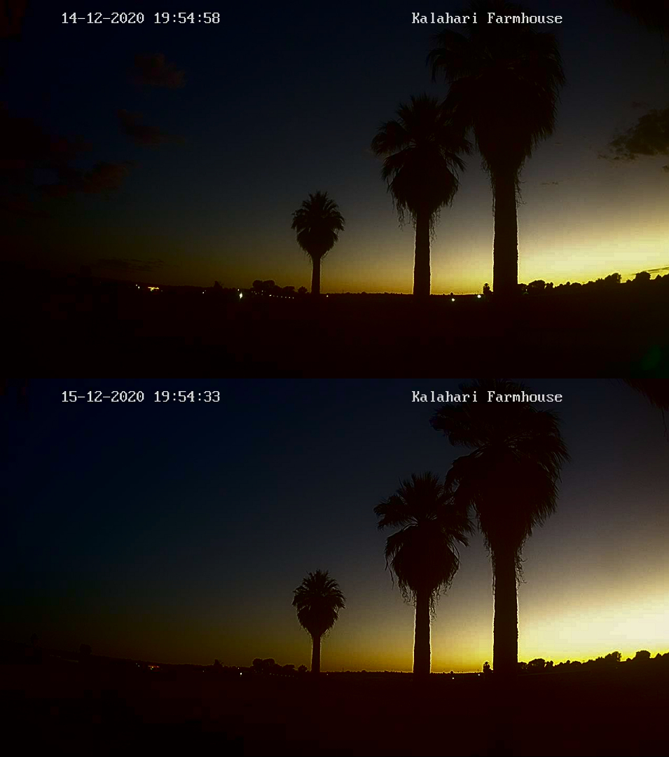 Kalahari Farmhouse, solar eclipse below the horizon Dec, 2020 4