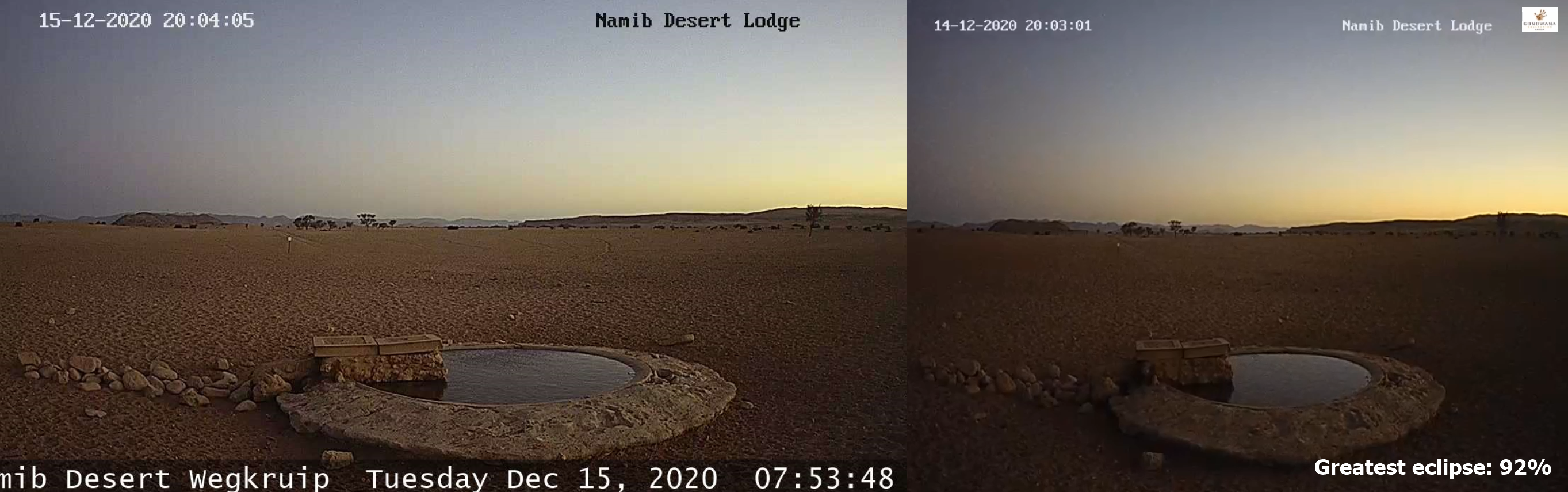 Namib Desert Lodge Wegkruip solar eclipse 2020