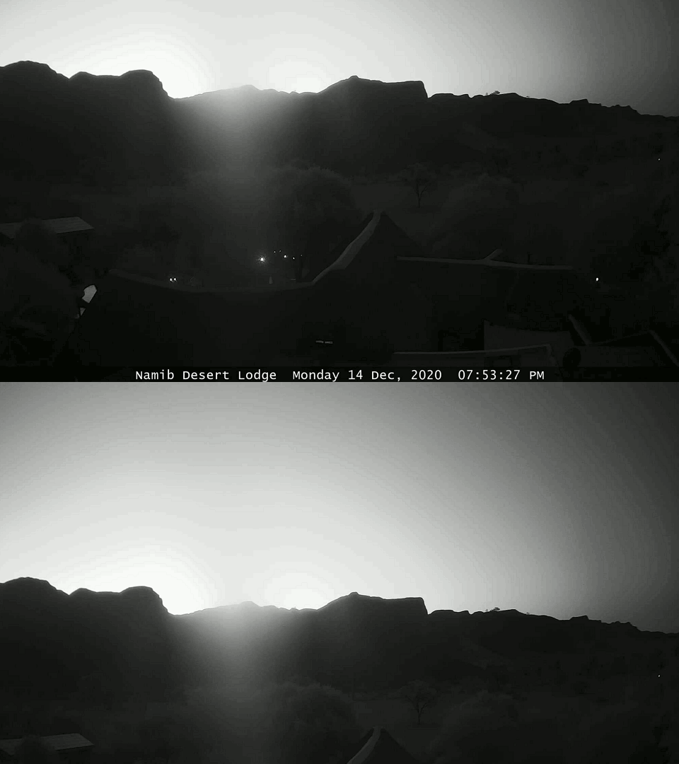 Namib Desert Lodge partial solar eclipse 2020 webcam