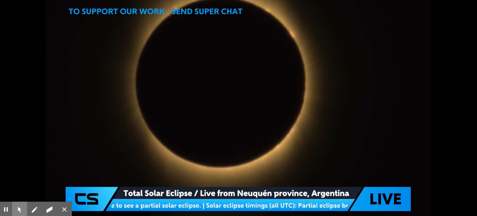 Neuquen total solar eclipse live stream