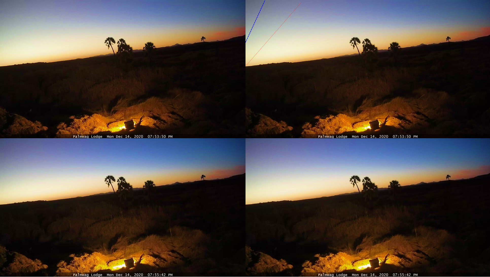 Palmwag, solar eclipse below the horizon Dec, 2020 analyssis