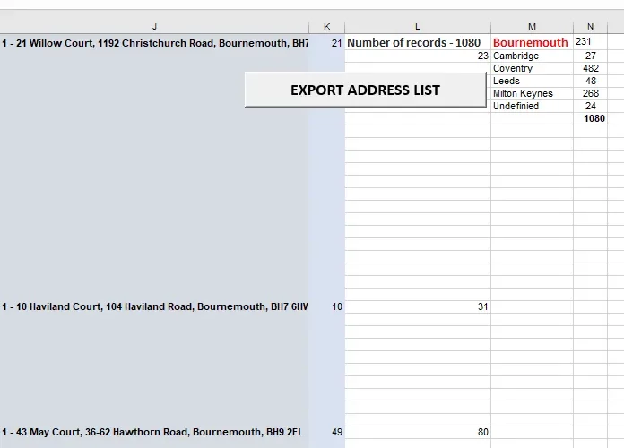 Sanitizing addresses in Excel