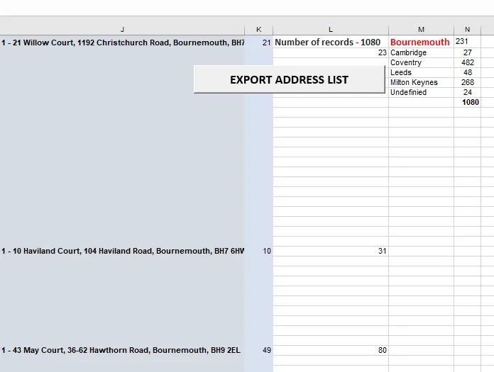 Sanitizing addresses in Excel