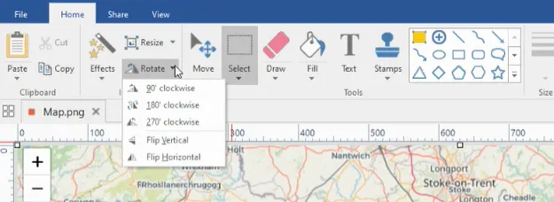 PicPick rotate object options