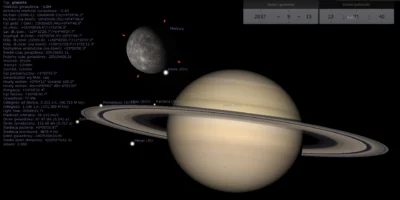 Saturn and Mercury great conjunction 2037