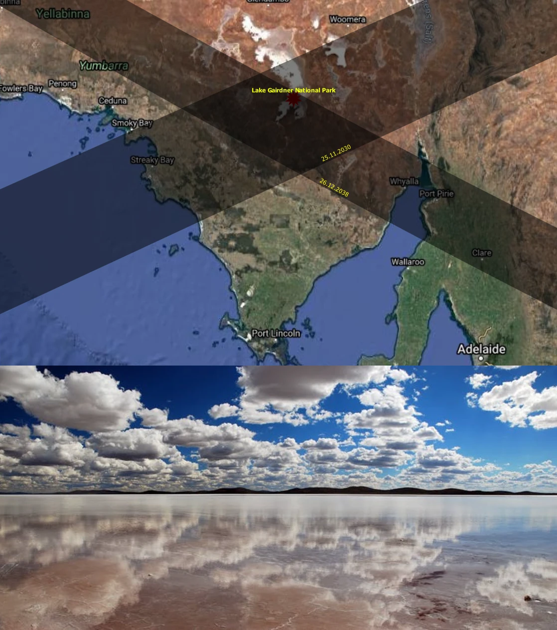 total solar eclipse 2030 and 2038 southern australia