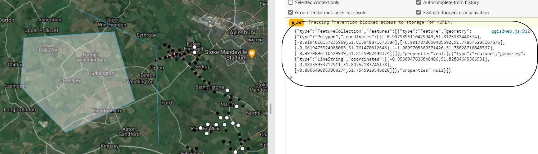 OpenLayers drawing features GeoJSON export