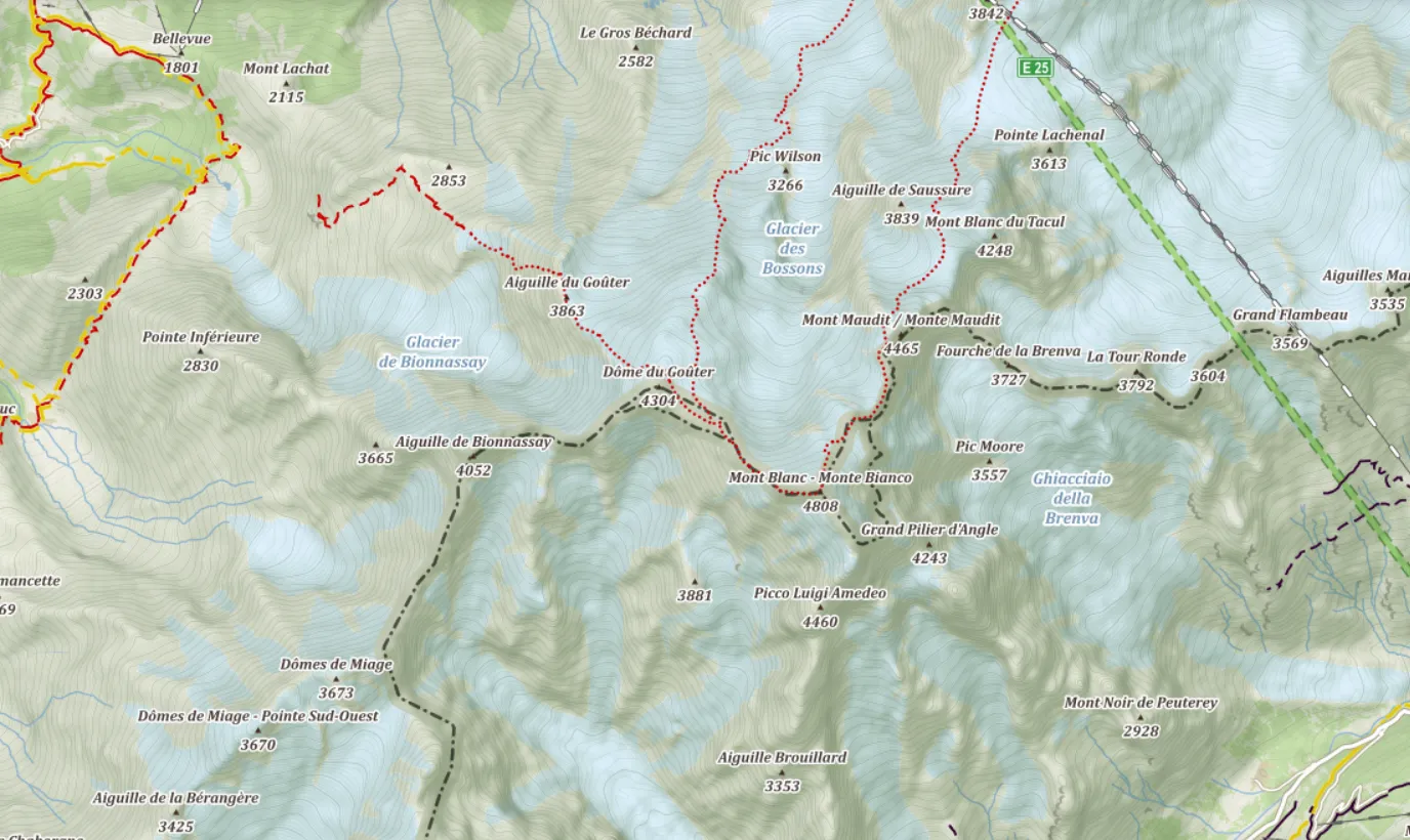 Mapy.cz winter map