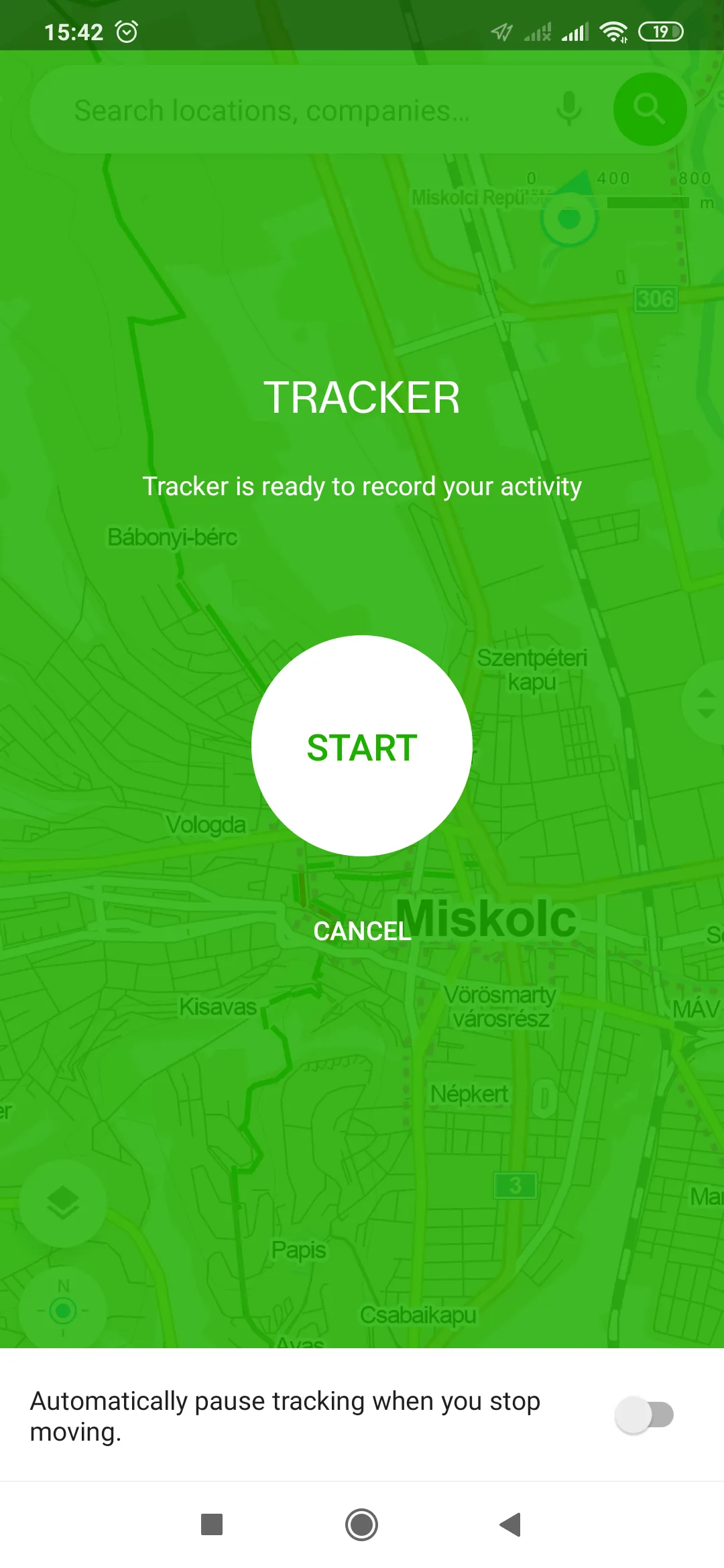 Mapy.cz track your activity