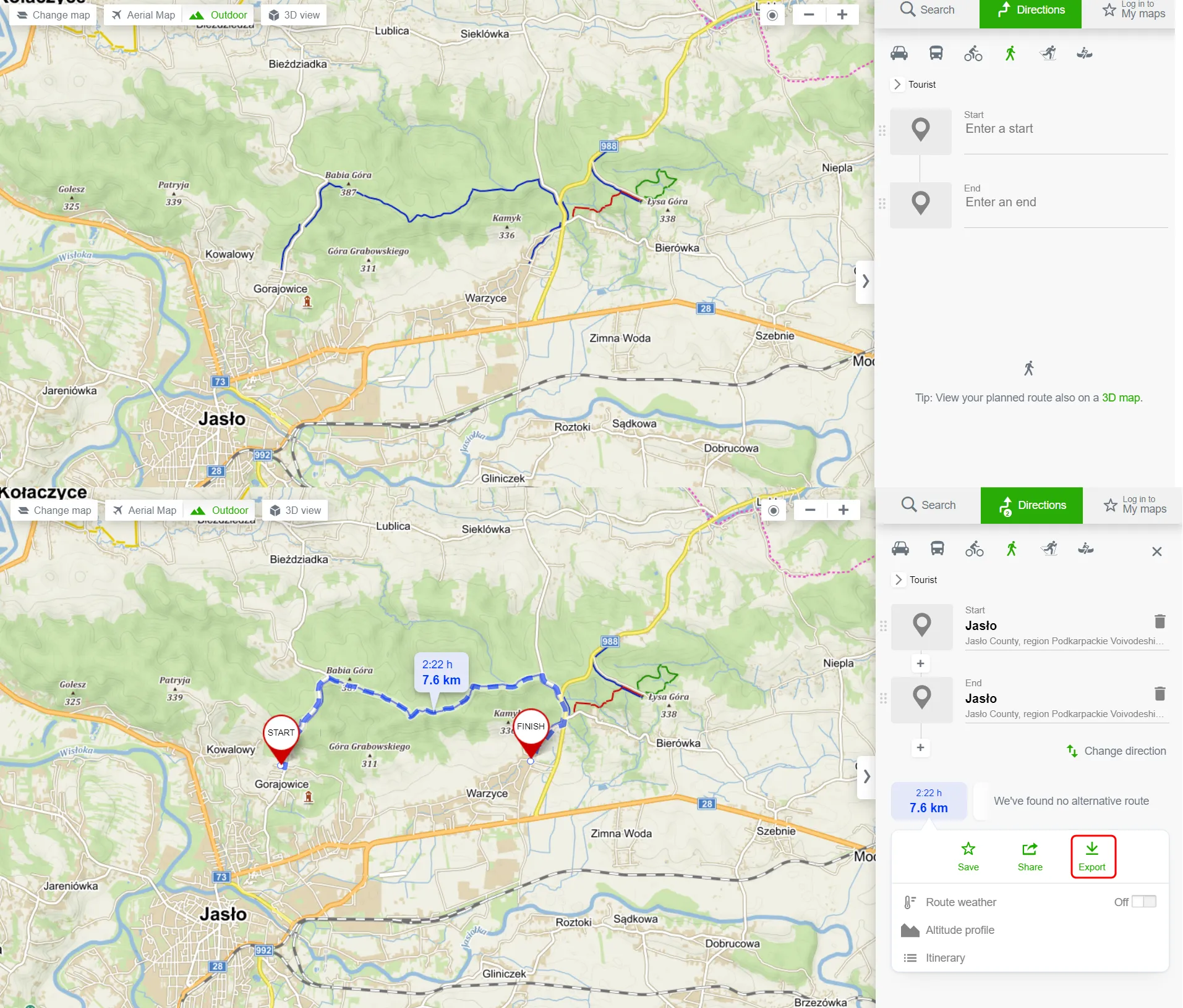 Mapy.cz tourist trails download