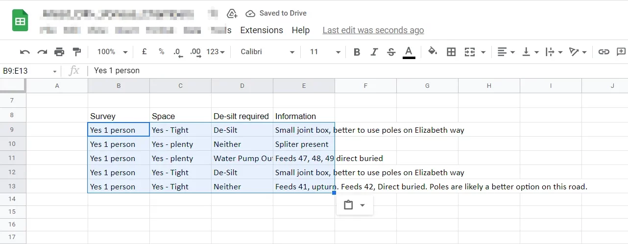 PDF to Google Sheets