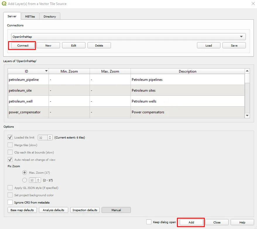 OpenInfraMap adding to QGIS3