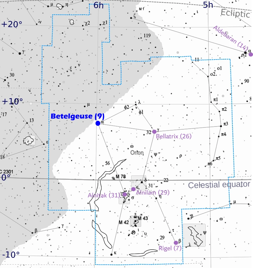 Betelgeuse in the sky