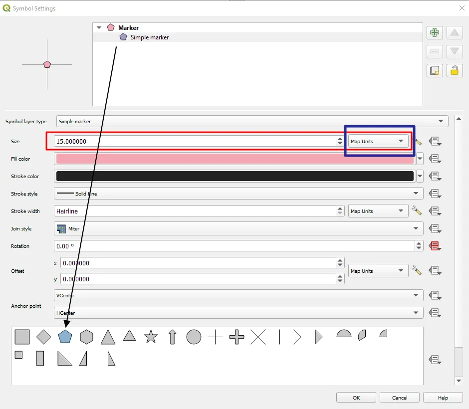 QGIS Simple marker edition for Fttx schematics 