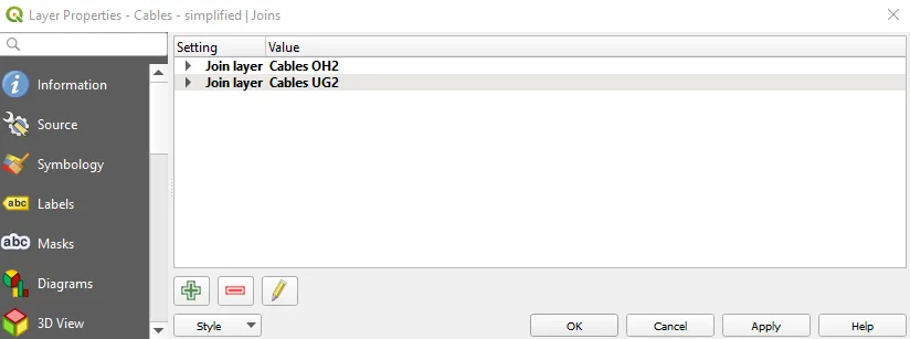QGIS Joins number of layers