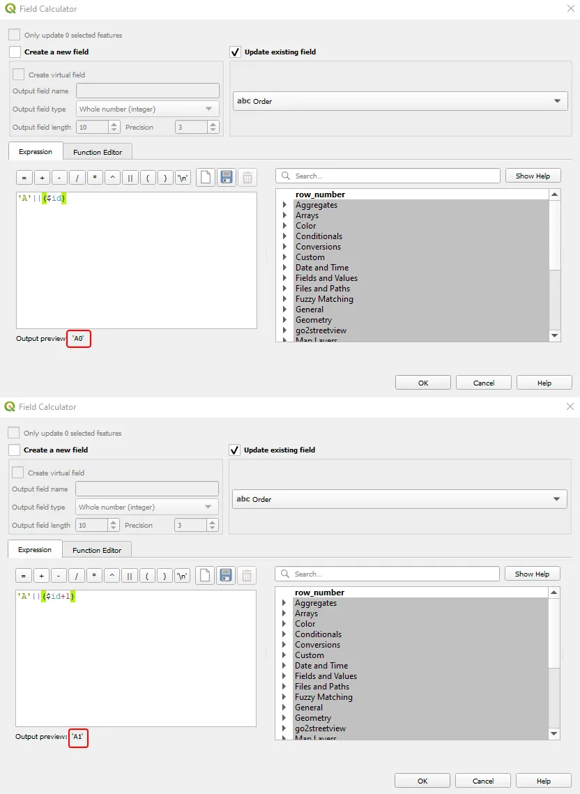 QGIS Unique ID with prefix