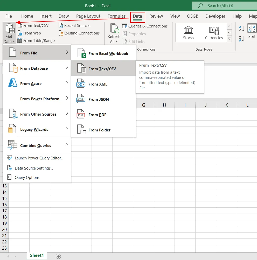 Excel txt to csv Power query