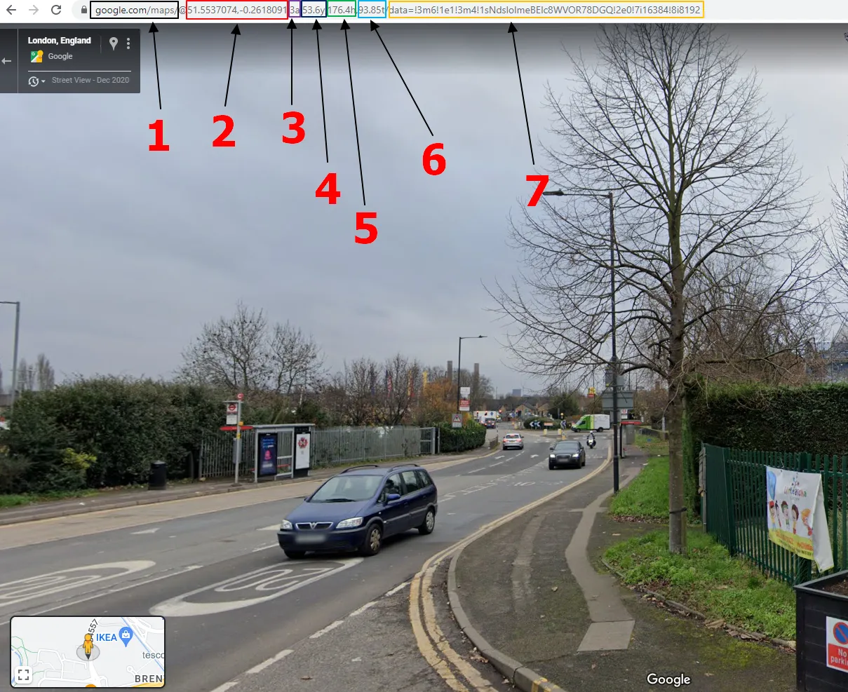 Google Street View permalink