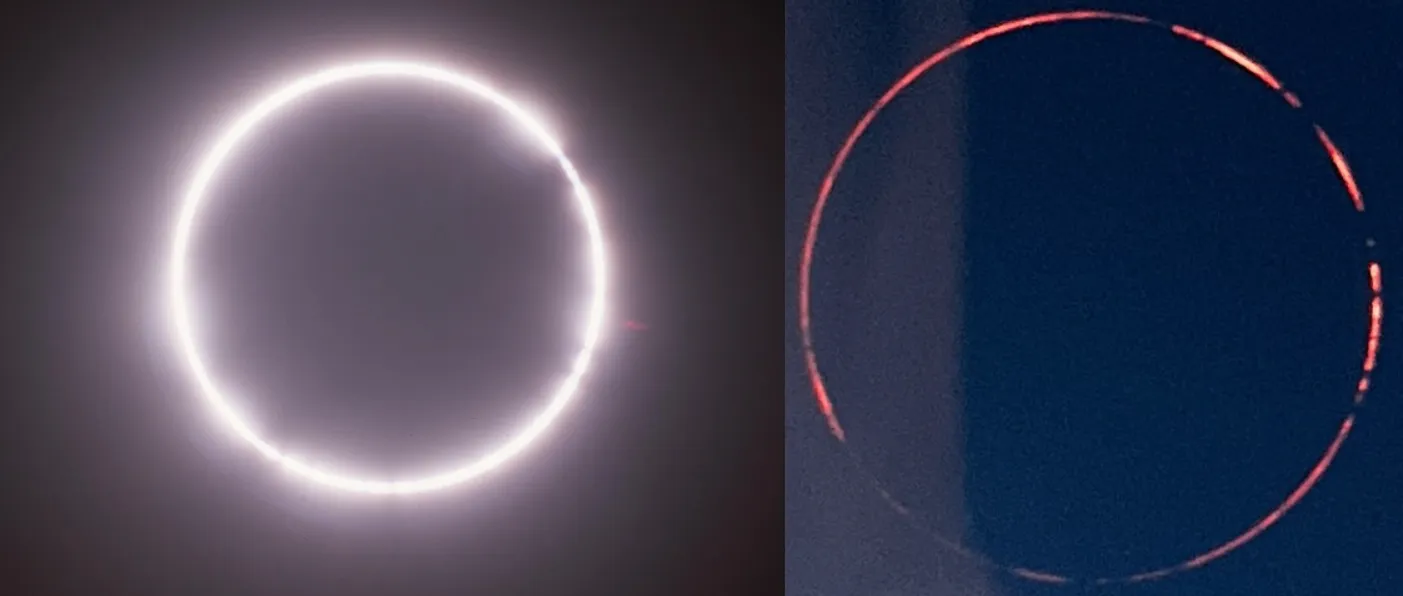 Annular solar eclipse (Broken ring eclipse) 1984 USA