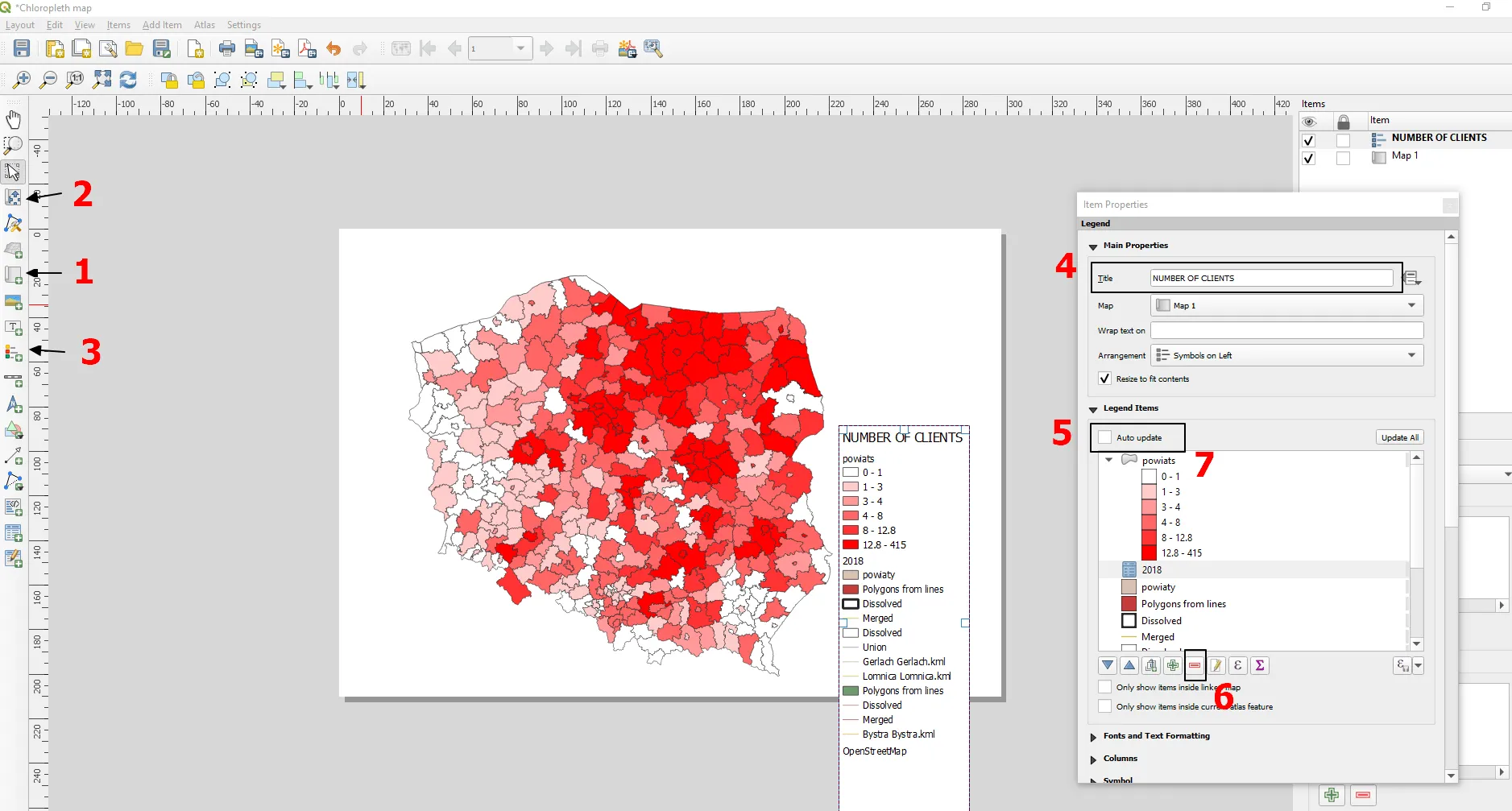 QGIS working with print layout