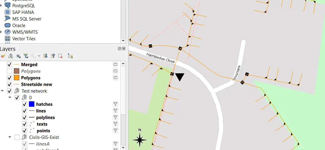 QGIS merged linear layer