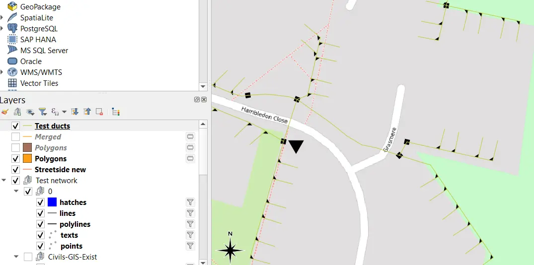 QGIS AutoCAD DXF linear layer