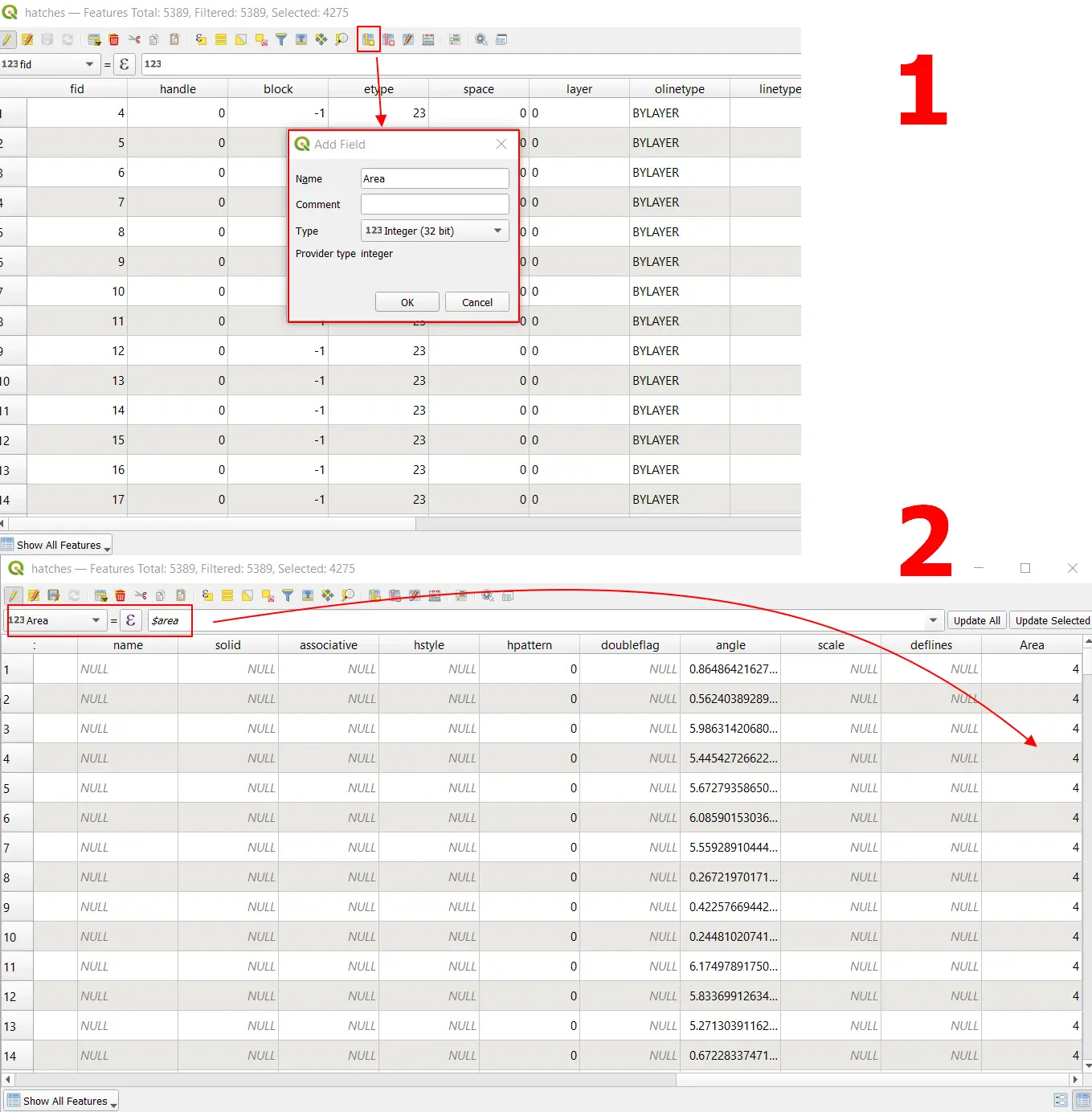 QGIS attribute table creating column with rule definition