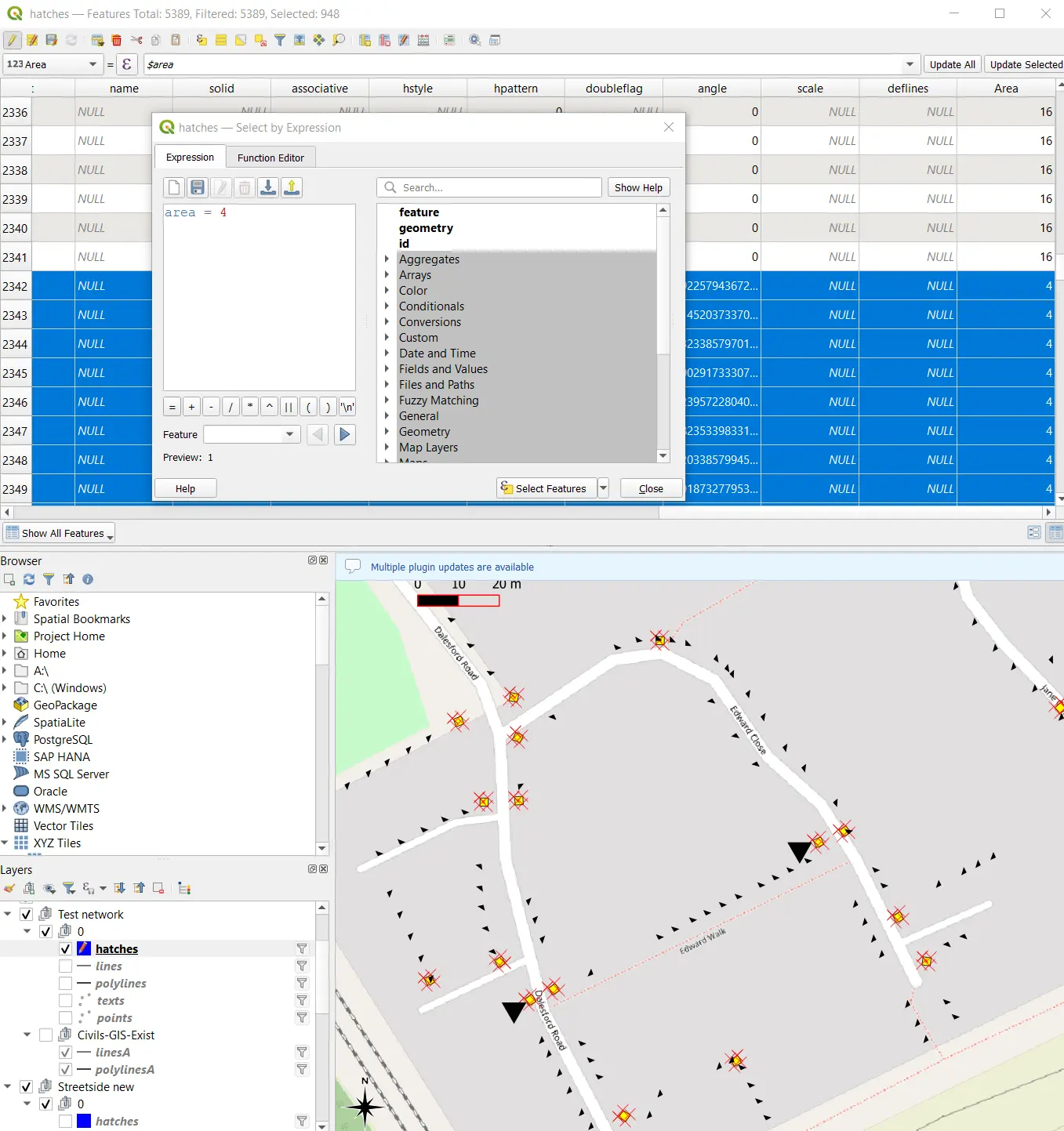 QGIS attribute table selecting correct values