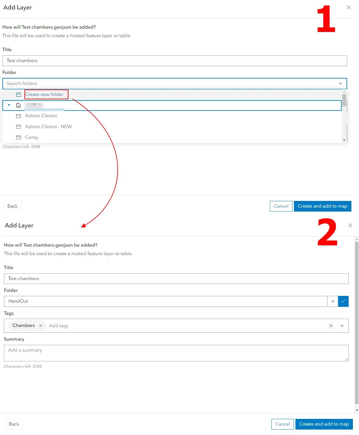 ArcGIS Online creating new folder