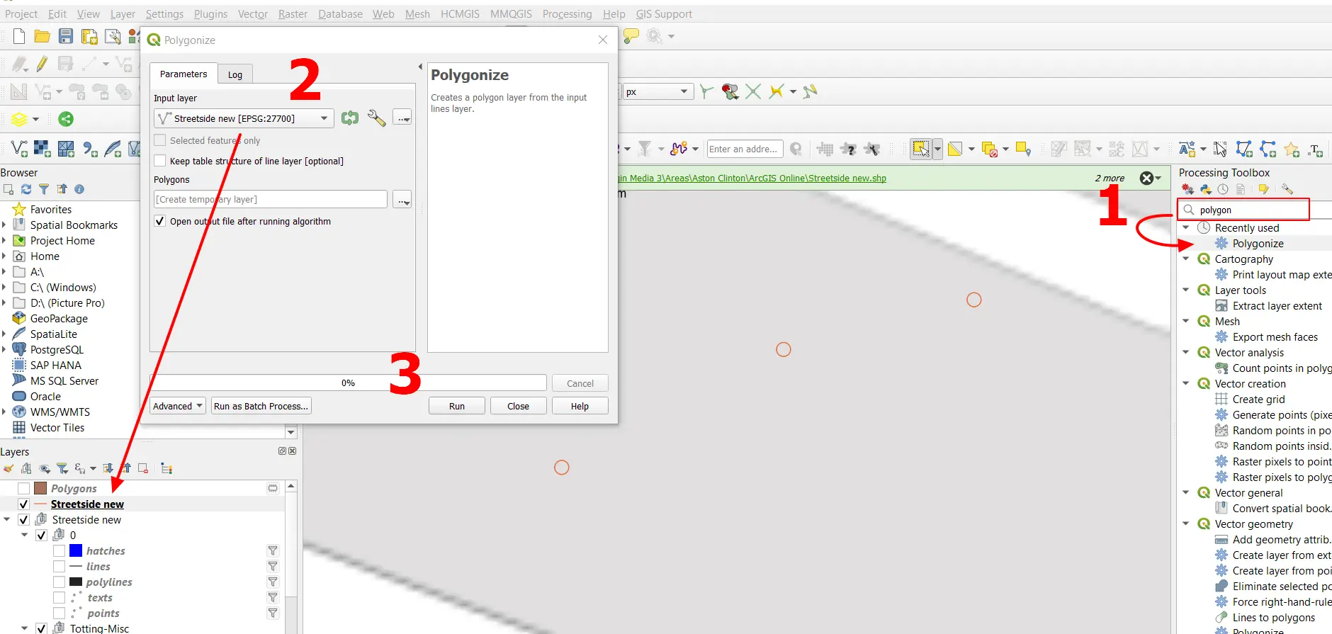 QGIS polygonize layer