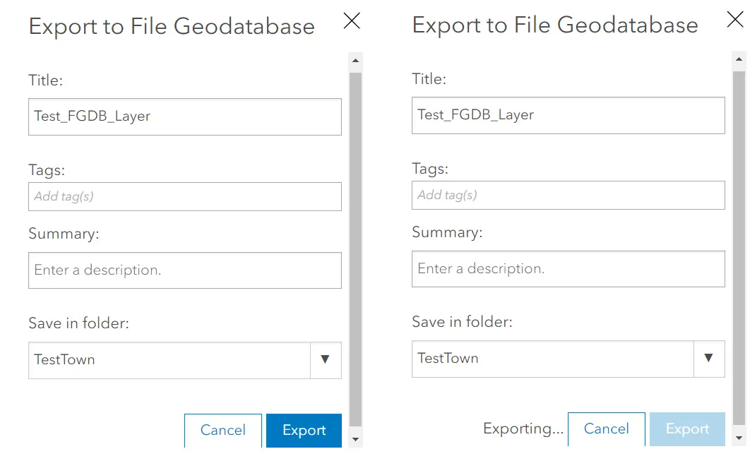 ArcGIS Online export file to the FGDB format