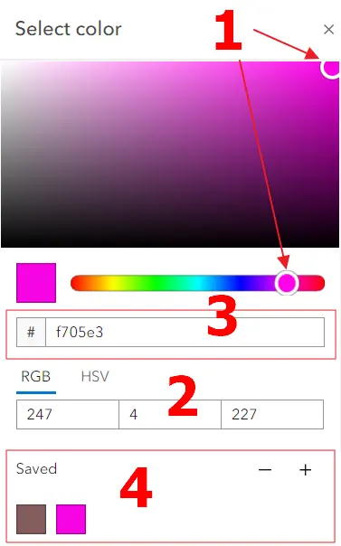 ArcGIS Online advanced color palette