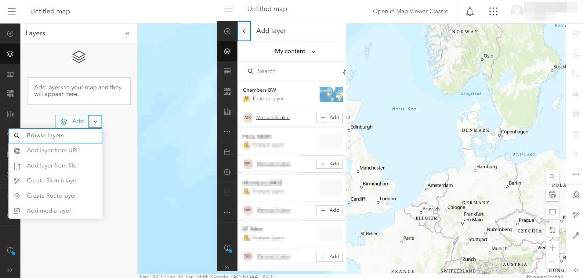 ArcGIS Online adding new layer to the map