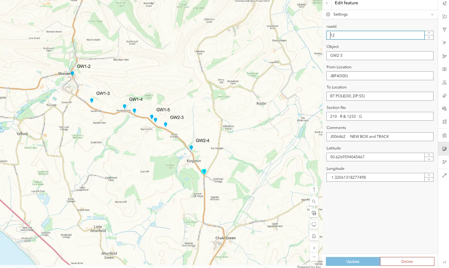 ArcGIS from Excel, layer in editable mode