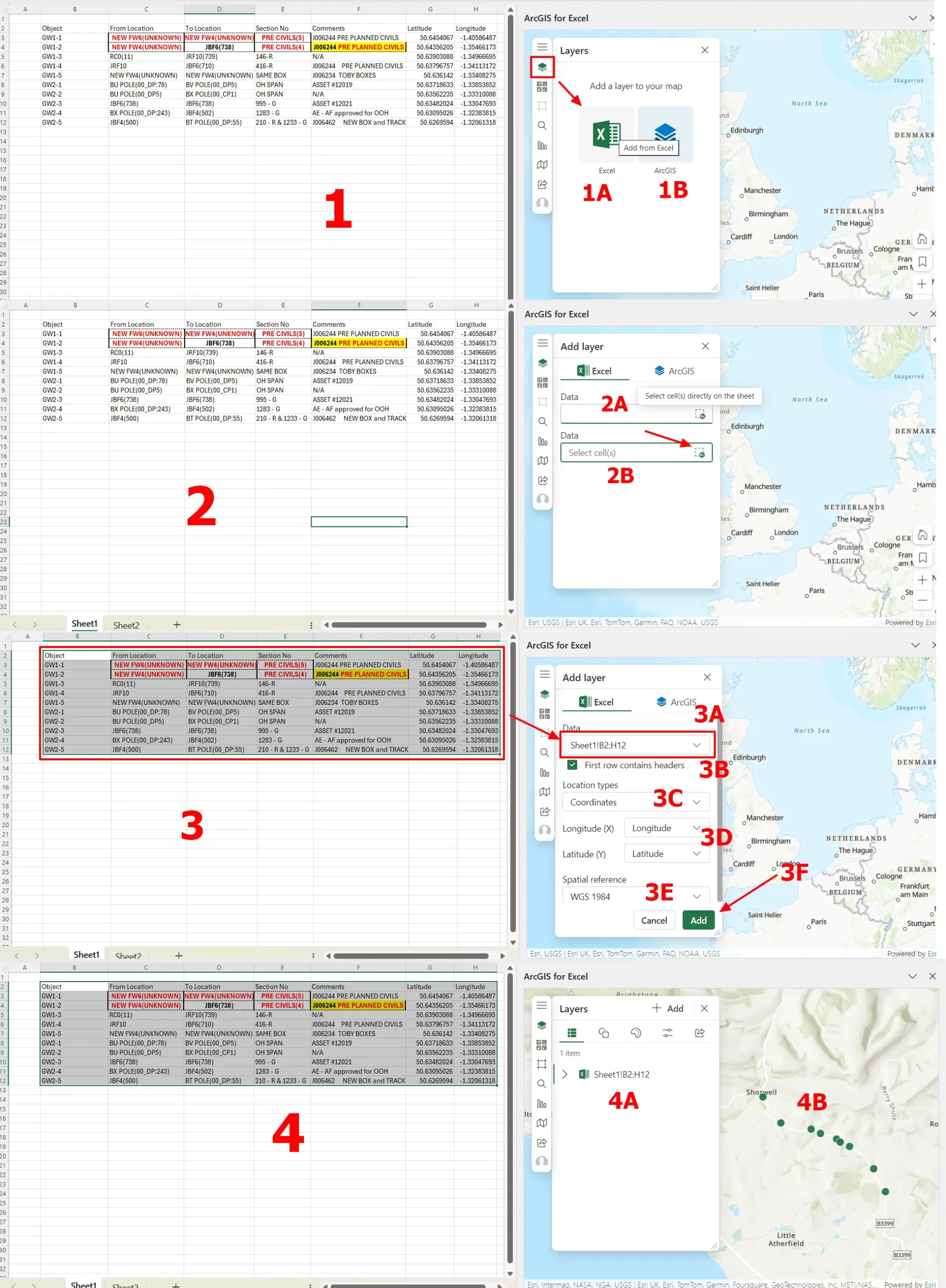 Loading Excel data to ArcGIS Online