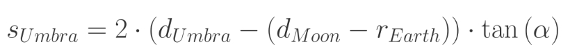 umbral length formula