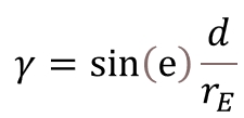 Gamma solar eclipse formula