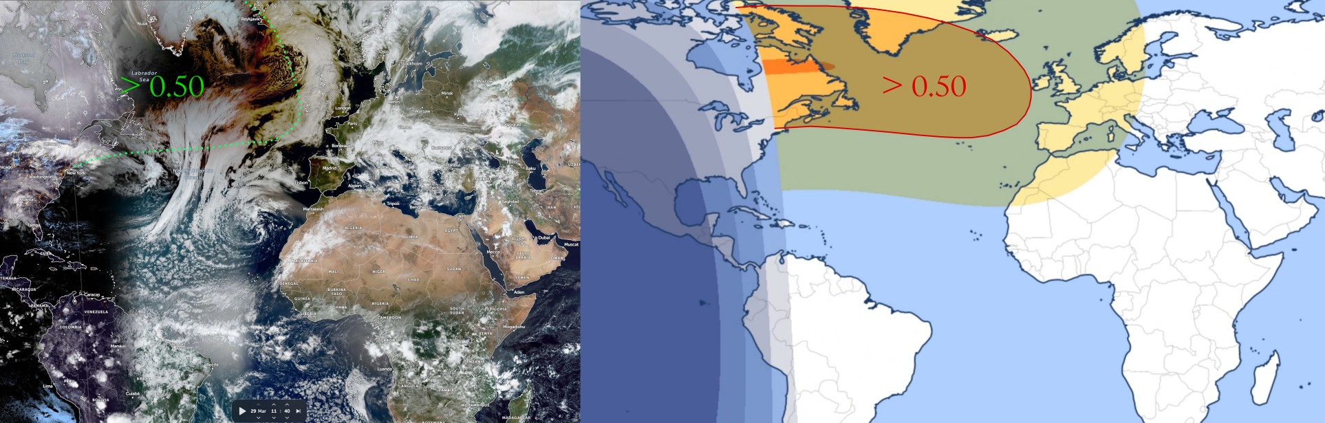 Partial solar eclipse limb reddening zoom earth satellite imagery