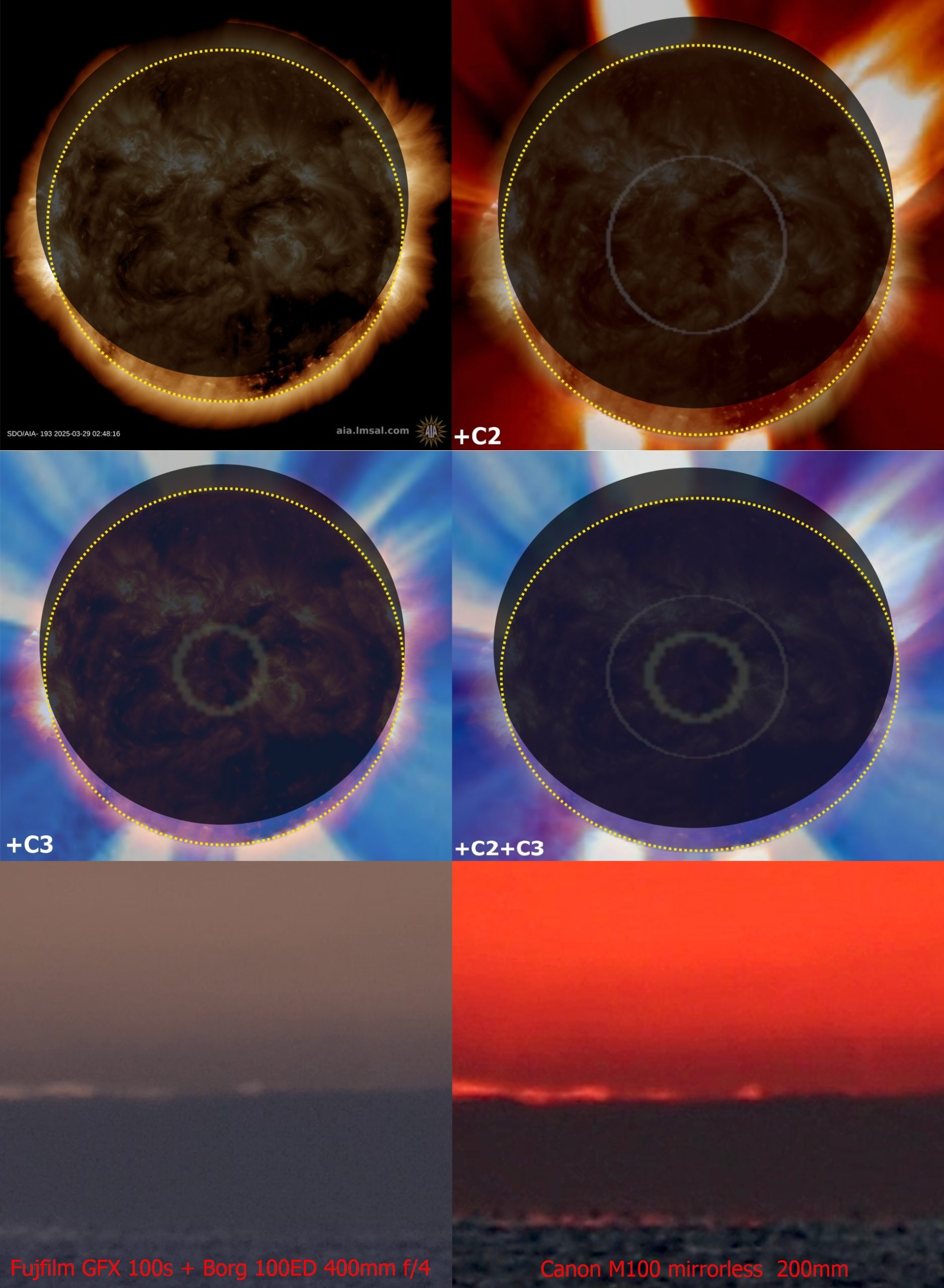 Solar corona March 29, 2025 analyasis and black sunrise