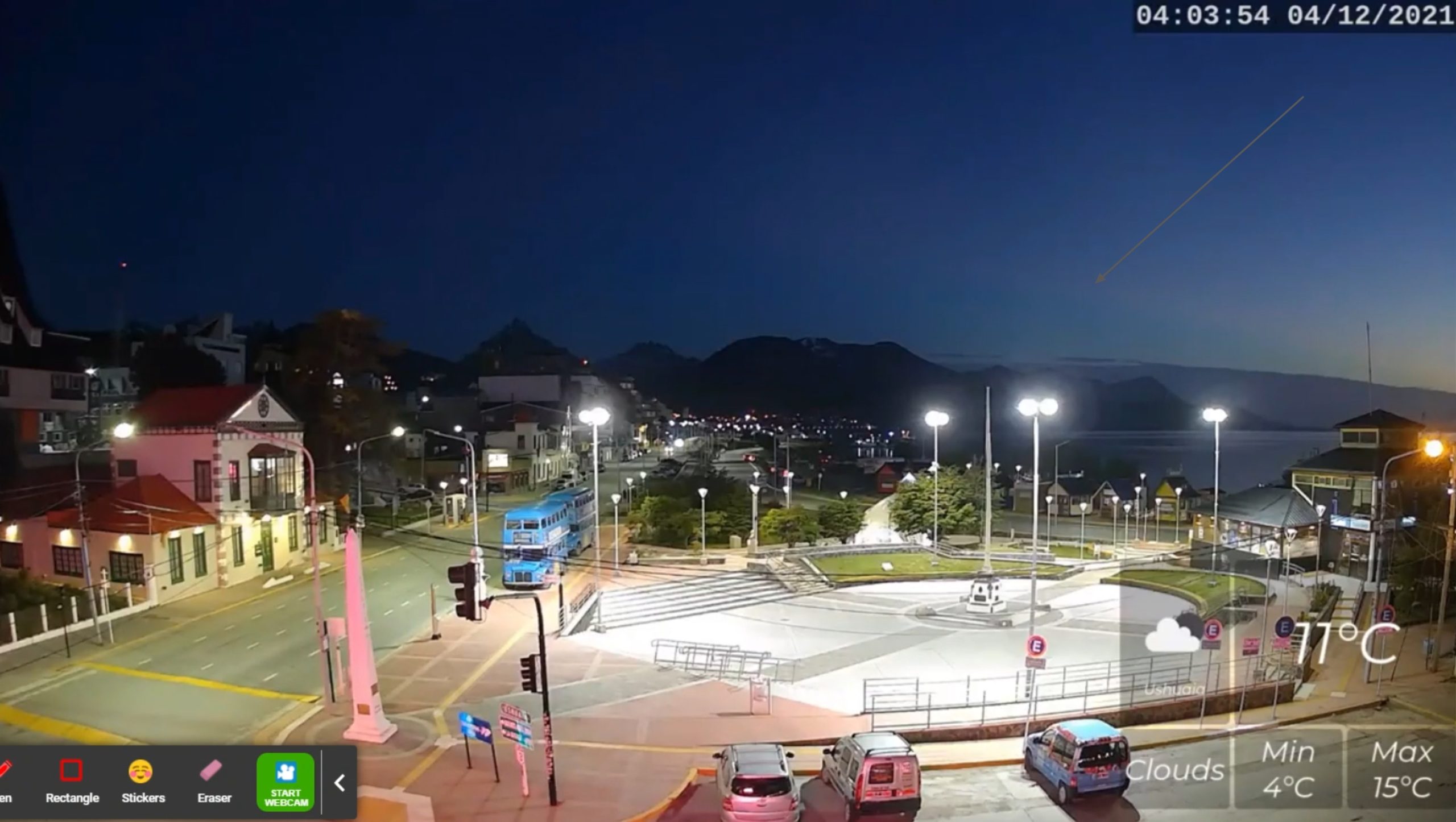 Solar eclipse below the horizon Ushuaia 2021
