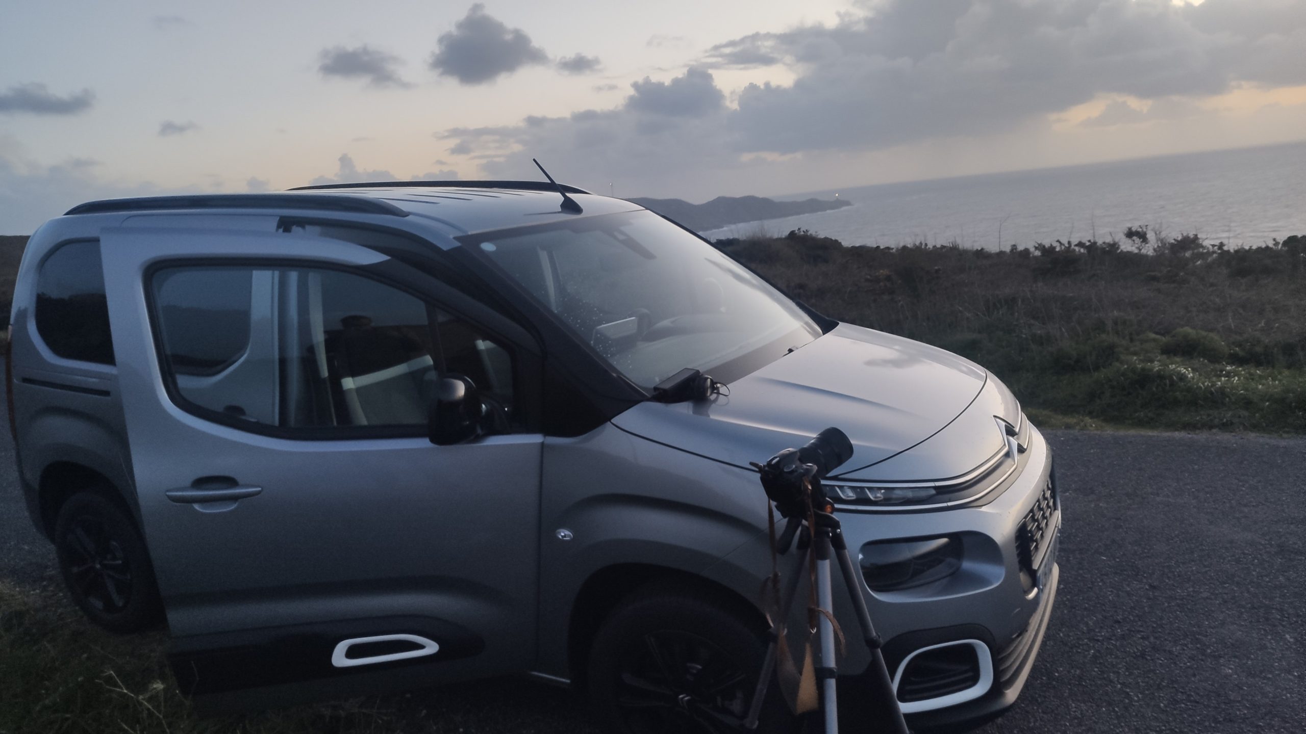 Solar eclipse below the horizon Spain April 8, 2024 setup