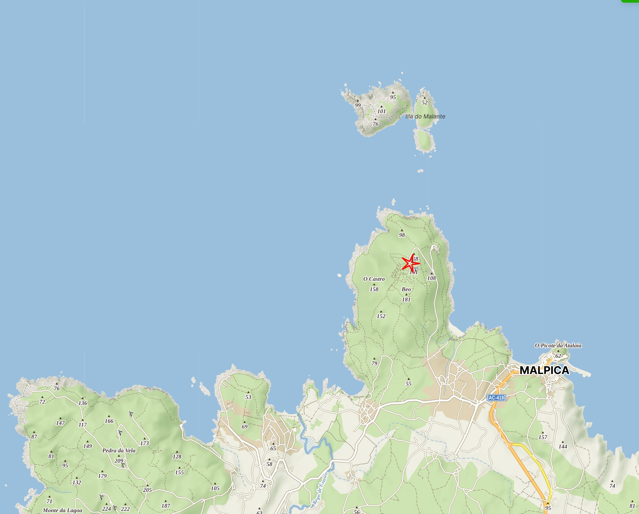 Malpica Spain, April 8, 2024 eclipse observation venue