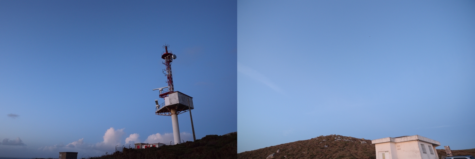 Twilight sky at north direction, partial solar eclipse Spain April 8, 2024
