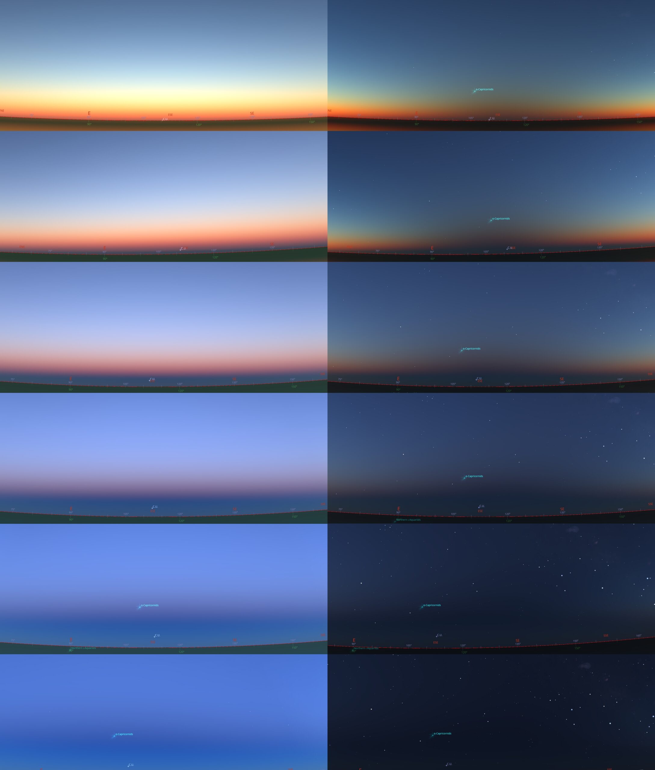 Antitwilight sky belt of venus eclipse effect